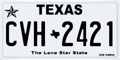 TX license plate CVH2421