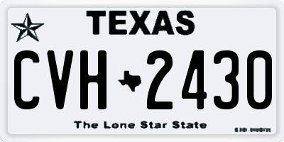 TX license plate CVH2430