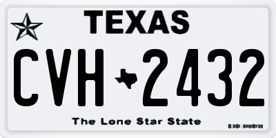 TX license plate CVH2432