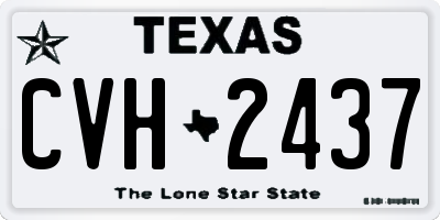 TX license plate CVH2437