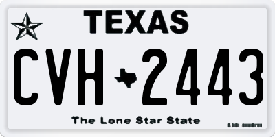 TX license plate CVH2443