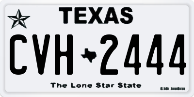 TX license plate CVH2444