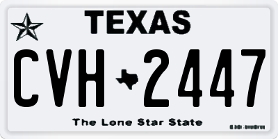 TX license plate CVH2447