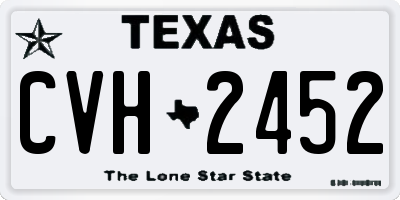 TX license plate CVH2452