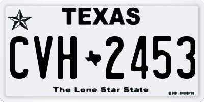 TX license plate CVH2453