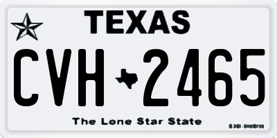 TX license plate CVH2465