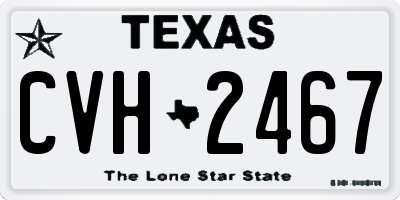 TX license plate CVH2467