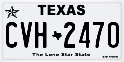 TX license plate CVH2470