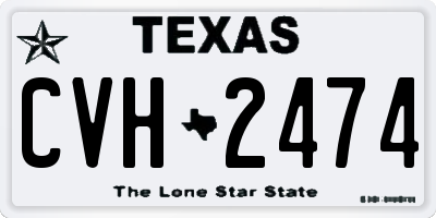 TX license plate CVH2474