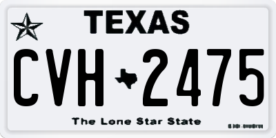 TX license plate CVH2475
