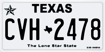 TX license plate CVH2478