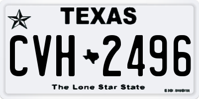 TX license plate CVH2496