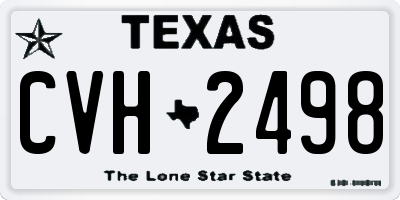 TX license plate CVH2498