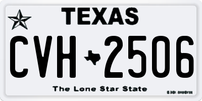 TX license plate CVH2506