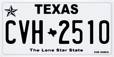 TX license plate CVH2510