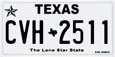 TX license plate CVH2511