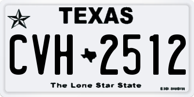TX license plate CVH2512