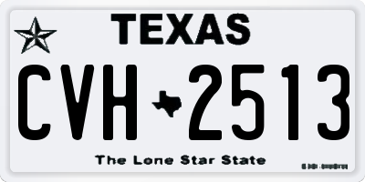 TX license plate CVH2513