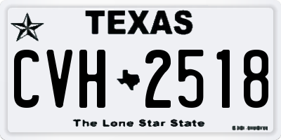 TX license plate CVH2518