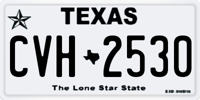 TX license plate CVH2530