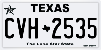 TX license plate CVH2535