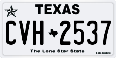 TX license plate CVH2537
