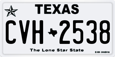 TX license plate CVH2538