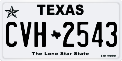 TX license plate CVH2543