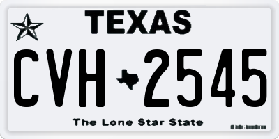 TX license plate CVH2545
