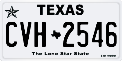 TX license plate CVH2546