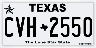 TX license plate CVH2550