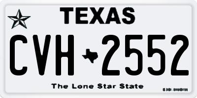 TX license plate CVH2552