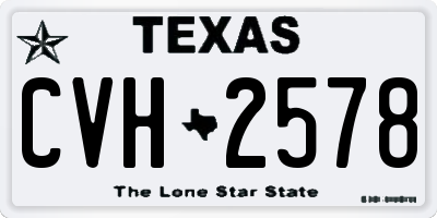 TX license plate CVH2578