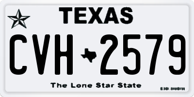 TX license plate CVH2579