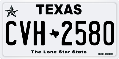 TX license plate CVH2580