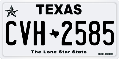 TX license plate CVH2585