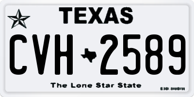 TX license plate CVH2589