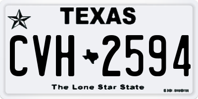 TX license plate CVH2594