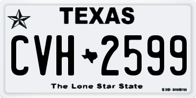 TX license plate CVH2599