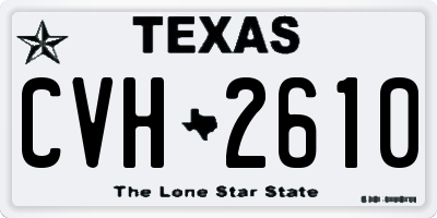 TX license plate CVH2610
