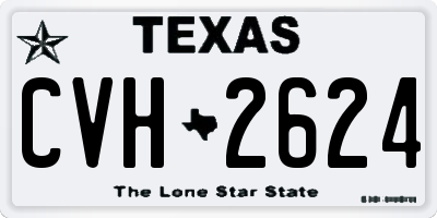 TX license plate CVH2624