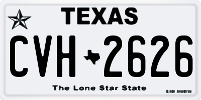 TX license plate CVH2626