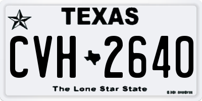 TX license plate CVH2640