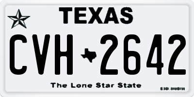 TX license plate CVH2642