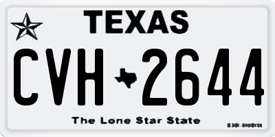 TX license plate CVH2644