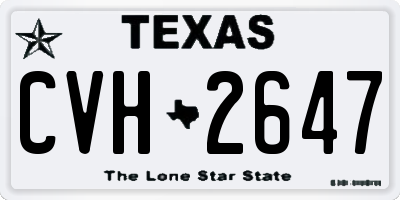 TX license plate CVH2647