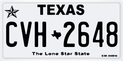 TX license plate CVH2648
