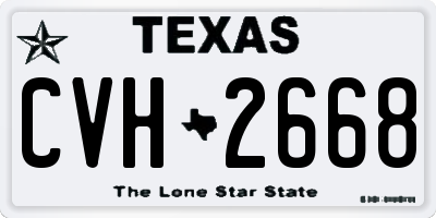 TX license plate CVH2668