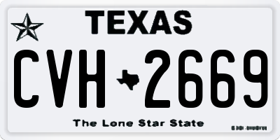 TX license plate CVH2669