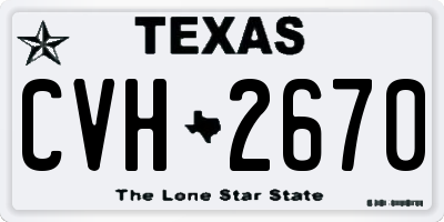 TX license plate CVH2670